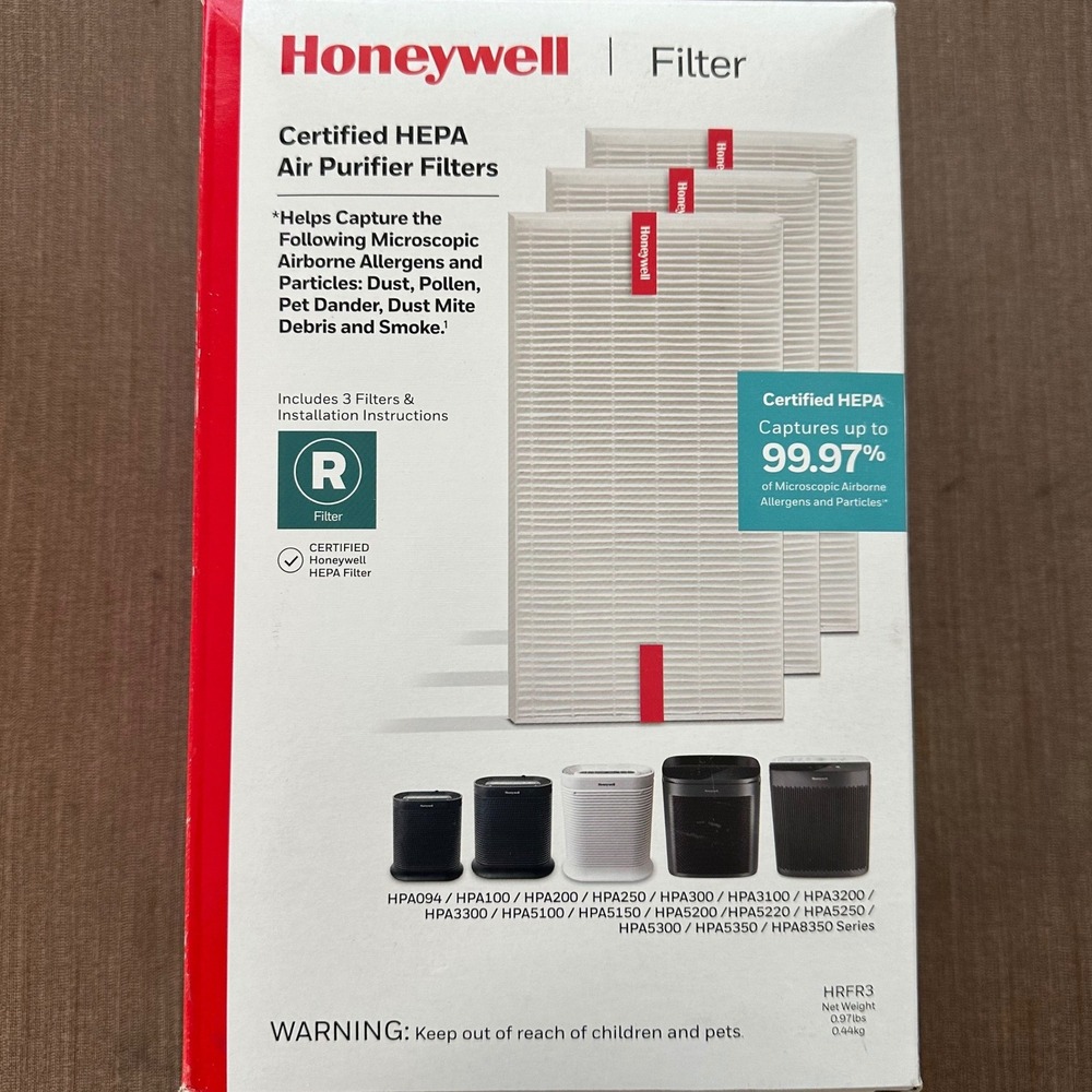 Honeywell HEPA Air Purifier Replacement Filter R 3 Pack White HRFR3